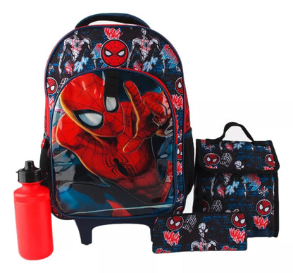 Mochila, Lonchera, Estuche y Botella para el agua de Spiderman